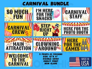 Carnival Photo Booth Props, Double Sided, Party Event Decorations - Etsy Australia
