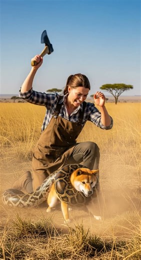 snake wrapped around cat