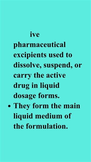 What are Solvents / Vehicles in Pharmaceuticals? #pharmaeducation #pharmaceuticalindustry