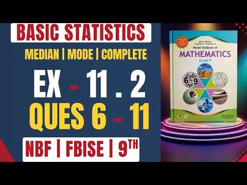 Ex 11.2 Class 9 Maths Ch 11 🔥| Median Mode Grouped and Ungrouped Data 🔥| NBF FBISE |🔥 Olevel