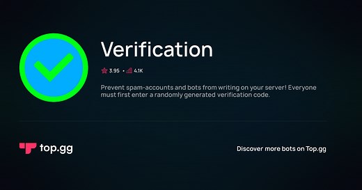 Add Verification Discord Bot | The #1 Discord Bot and Discord App List