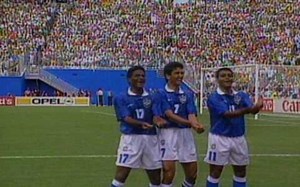 Em 1994, os gols de Brasil 3 x 2 Holanda pelas quartas de final da Copa do Mundo