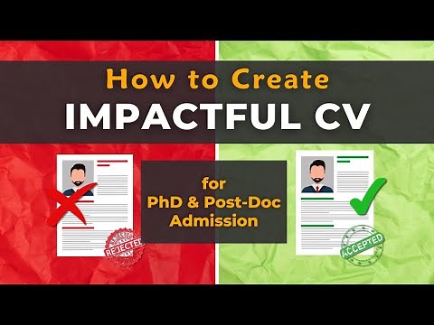 How to Create an Impactful CV for PhD & Postdoc Admissions | All 'Bout Research