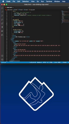 USA Climbing Logo SVG 🧗‍♀️ #climbing #svg #coding