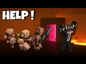 STUCK in the NETHER With Angry Piglins!