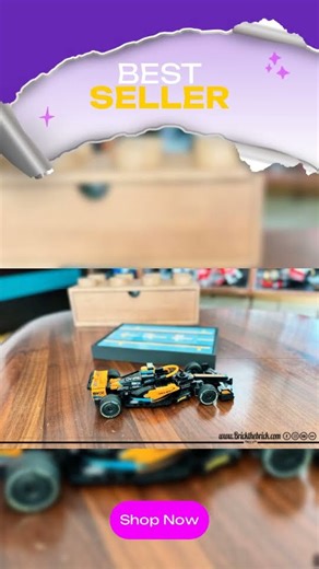 DISPLAY -FRAME / STAND FOR LEGO SET 76919 FORMULA 1 MCLAREN 2023