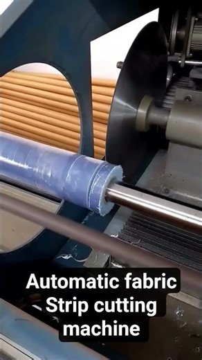 Automatic fabric strip cutting machine.