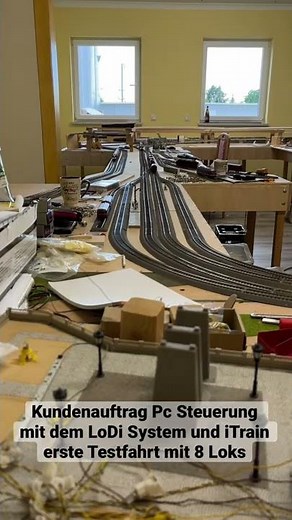 Modelleisenbahn Kundenauftrag: Pc Steuerung mit dem LoDi System und iTrain erster Test mit 8 Loks