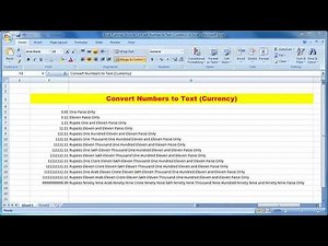 #14-How to Convert Numbers to Text in Excel | How to Convert Number into Indian rupees in Excel