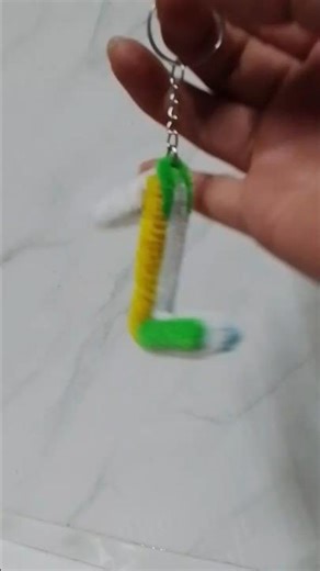 fuzzy wire key chain Letter Z.