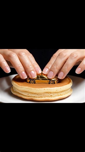 Watch ASMR Satisfying Pancake Crush: Gold Car #Shorts #ASMR