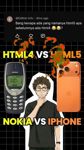 HTML4 vs HTML5: HP Jadul vs iPhone ⁉️ #shorts