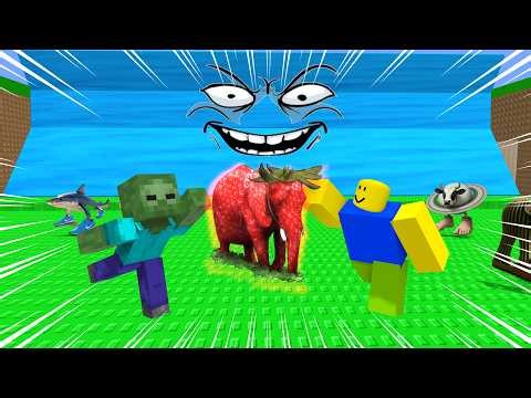 ESCAPE TSUNAMI FOR BRAINROTS CHALLENGE: ROBLOX VS MONSTER SCHOOL! | Monster Den