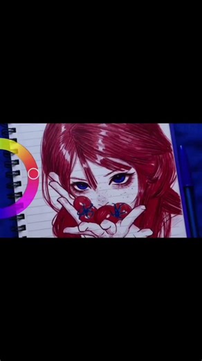 Anime girl sketching 👀💗|editing whit Capcut 😊|anime girl sketching drawing #shorts