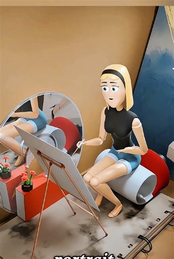 The doll thought her owner would design a brand new look for her.#funnyvideos #cartoon #fyp #foryou #usa