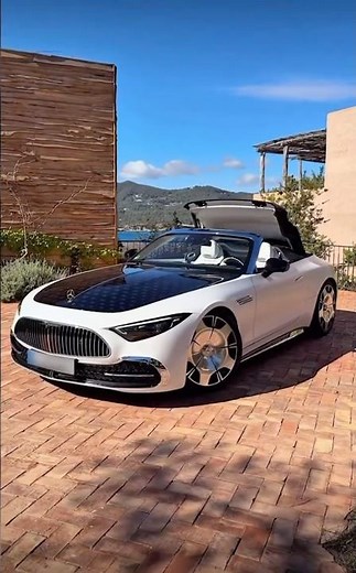 The Most Elegant Roadster Ever? Maybach SL in Two-Tone Diamond White x Obsidian Black 🔥🎶