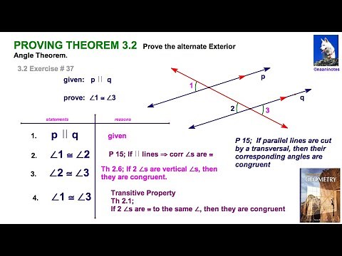 Alternate Exterior Angles Proof