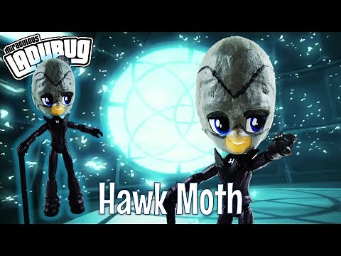 HAWK MOTH Miraculous Ladybug & Cat Noir Villain Custom Doll with Flash Sentry