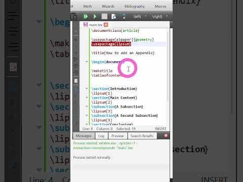 How to Add an Appendix in LaTeX