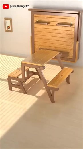 Multifunctional combination table and stool design _furnituredesign_home design #diningtabledesign #newtrend #howtomakemoneyonlineeasyathome