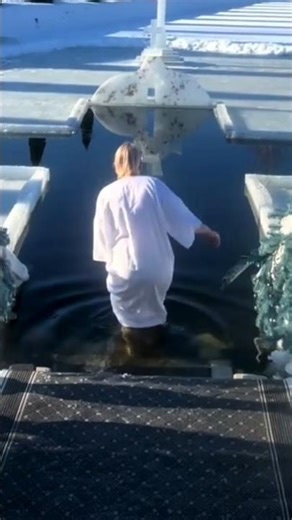 part685#Freezing#Water🧊Test She Walked Into Ice Like a Pro👙FrozenLake Dip Gone#Viral😱She Felt NoCold