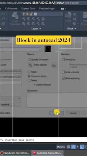 How to make block in autocad 2024