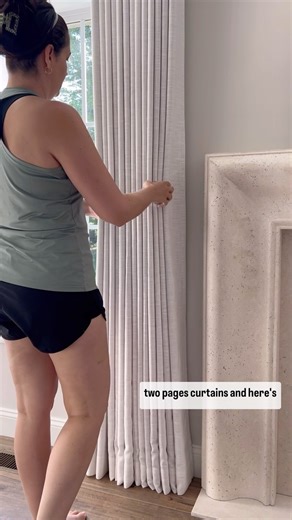 Ordering custom drapery can be so darn overwhelming and I nailed it with these curtain measurements! 🤌🏻 here’s my fool-proof formula to get it right every time! Assuming you’re going with the timeless triple pinch pleat header style…. Decide how wide you want your panels to be when completely open and pulled back. Now take that measurement and multiply it by 4.5. It’s that easy. This is your finished width that you’ll want to order for your custom drapes. Should we talk length next?! Don’t for