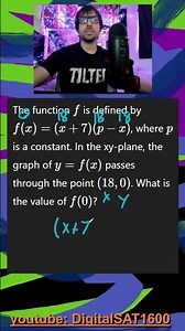 Functions w/ Constants -- Real November SAT Math