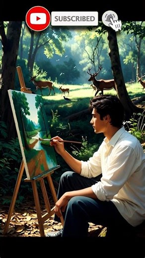 Acrylic Scenery Painting Surrounded with Wild Animals Vol. 2
