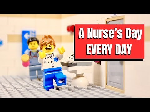 A Nurse's Day, EVERY Day | LEGO Hospital Stop Motion