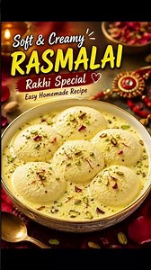 Rasmalai Recipe 🤍 | Soft & Creamy Rasmalai | Raksha Bandhan Special Sweet #dessert