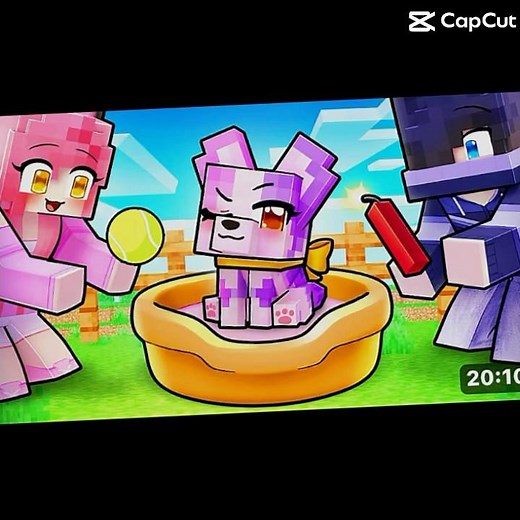 Aphmau baby to puppy #aphmauminecraft #minecraft #aphmaucrew #aphmau