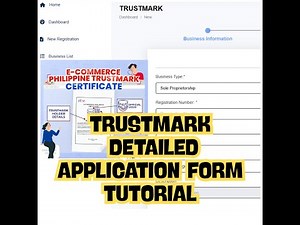 DTI TRUSTMARK APPLICATION FORM TUTORIAL