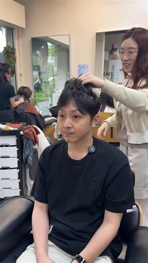 First perm, new vibes — and he nailed it! 🤩 Trying a perm for the first time can feel intimidating, but at our salon, men can relax and trust an experienced stylist who understands real hair concerns. Whether you want to add volume, texture, or just try something fresh, our judgement-free environment makes it easy to transform your look. Perfect for men who want a stylish upgrade without the pressure.🫶🏻 ➡️Know a guy thinking about his first perm or a hair refresh? Share or send this video to 