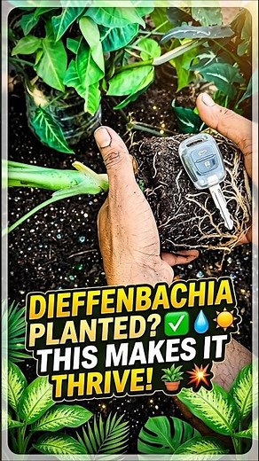 Grow Massive Dieffenbachia!🌿 Must-Try Plant Hacks #Dieffenbachia #PlantCare #GardeningHacks #plants