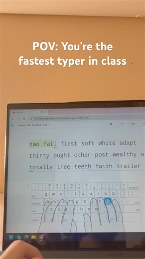 POV: You’re the fastest typer in class