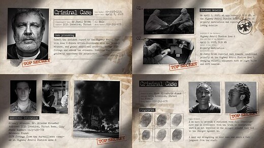 Criminal Case File Video Template