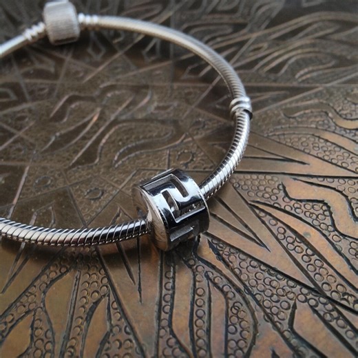 Greek Key Silver Charm,greek Meander Bead,greek Jewelry,greek Key Charm Fits Pandora Bracelet and European Bracelet,create Your Bracelet - Etsy