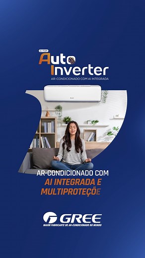 O G-Top Auto Inverter da Gree combina eficiência, tecnologia avançada e durabilidade, oferecendo conforto e segurança para sua casa ou escritório. 🏠🏢 Destaca-se pelo sistema de multiproteções, serpentina em cobre de maior espessura e aletas com Proteção Goldenfin, que aumentam a resistência contra agentes corrosivos prolongando a vida útil do seu aparelho. 🛡️ Aproveite todos os benefícios de uma tecnologia avançada que trabalha por você, escolha o G-Top Auto Inverter da Gree! 🤝🏻 #gree #gree