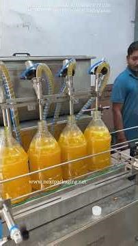 Automatic 4 Head Servo Gear Pump Oil Filling & Screw Capping Machine | 5 Liter Filling