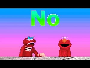 Sesame Street teey and elmo of word say no
