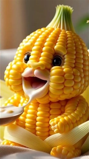 “Hyper Realistic ASMR Corn Baby Eating | Viral Food ASMR #Shorts
