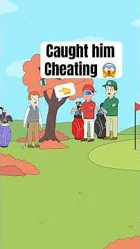When you catch your mate cheating 😱 (golf meme)