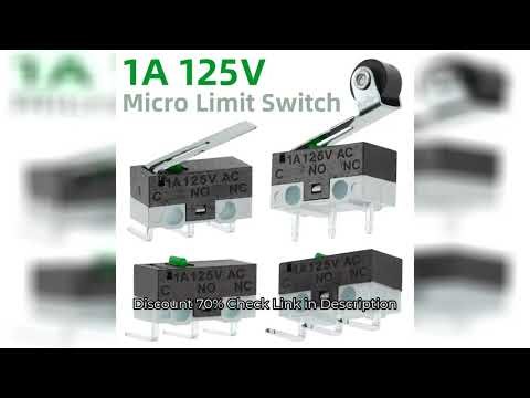 Micro Limit Switch 1A 125V Mouse Switch SPDT 3Pin Momentary Push Button Switch Without Handle/ With