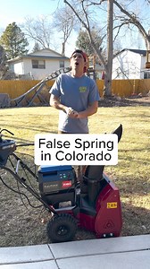 2.3M views · 28K reactions | Is False Spring just a Colorado thing or?! #falsespring #teamtoro #snowblower #60volt #mower Toro Yard #colorado | Dude Dad | Facebook