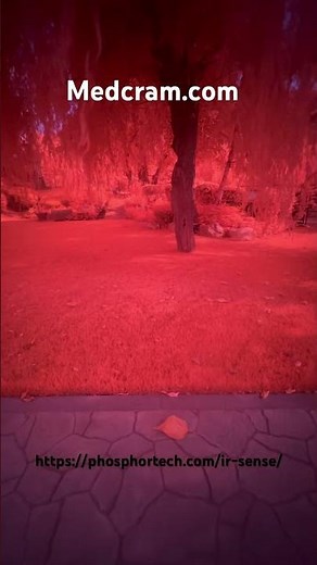 Phosphor sheet causes anti-Stokes effect that turns invisible infrared light into visible red light!