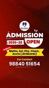 Will you look back next year wishing you'd done more for your child's grades? 🤔 Demand their academic breakthrough now. 🚀 At APJ Academy, we don't just aim for good grades; we deliver 100% academic success, and we stand by it! Why are parents choosing us? ✅ Unmatched Results: For years, we've consistently achieved 100% results. Our students don't just get through exams; they conquer them! ✅ Top-Tier Educators: Our tutors are masters in Math, Science, Physics, Chemistry, and Accounts, bringing 
