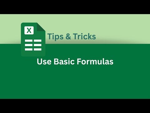 How to Use Basic Formulas in Excel | Excel Tips & Tricks
