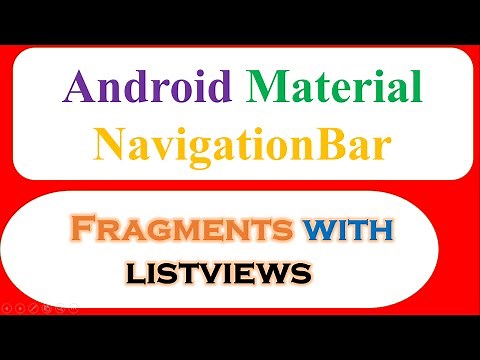 Android Bottom Navigation Bar Ep.02 - Fragments With ListView