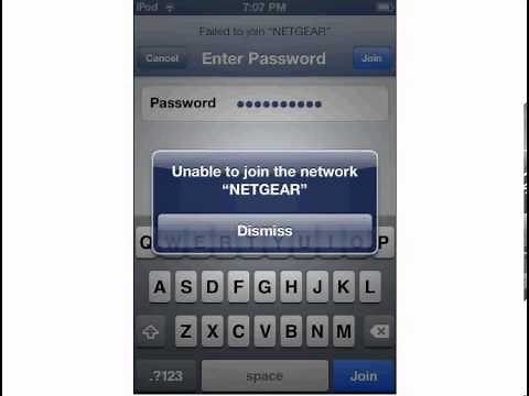 How to connect an iPod Touch, iPhone or iPad to a Wi-Fi router that is 'Unable to connect' in iOS